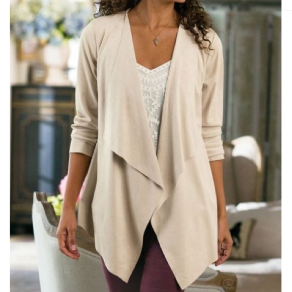 Soft Surroundings Micro-Suede Soft Cardigan - Picture 4 of 4